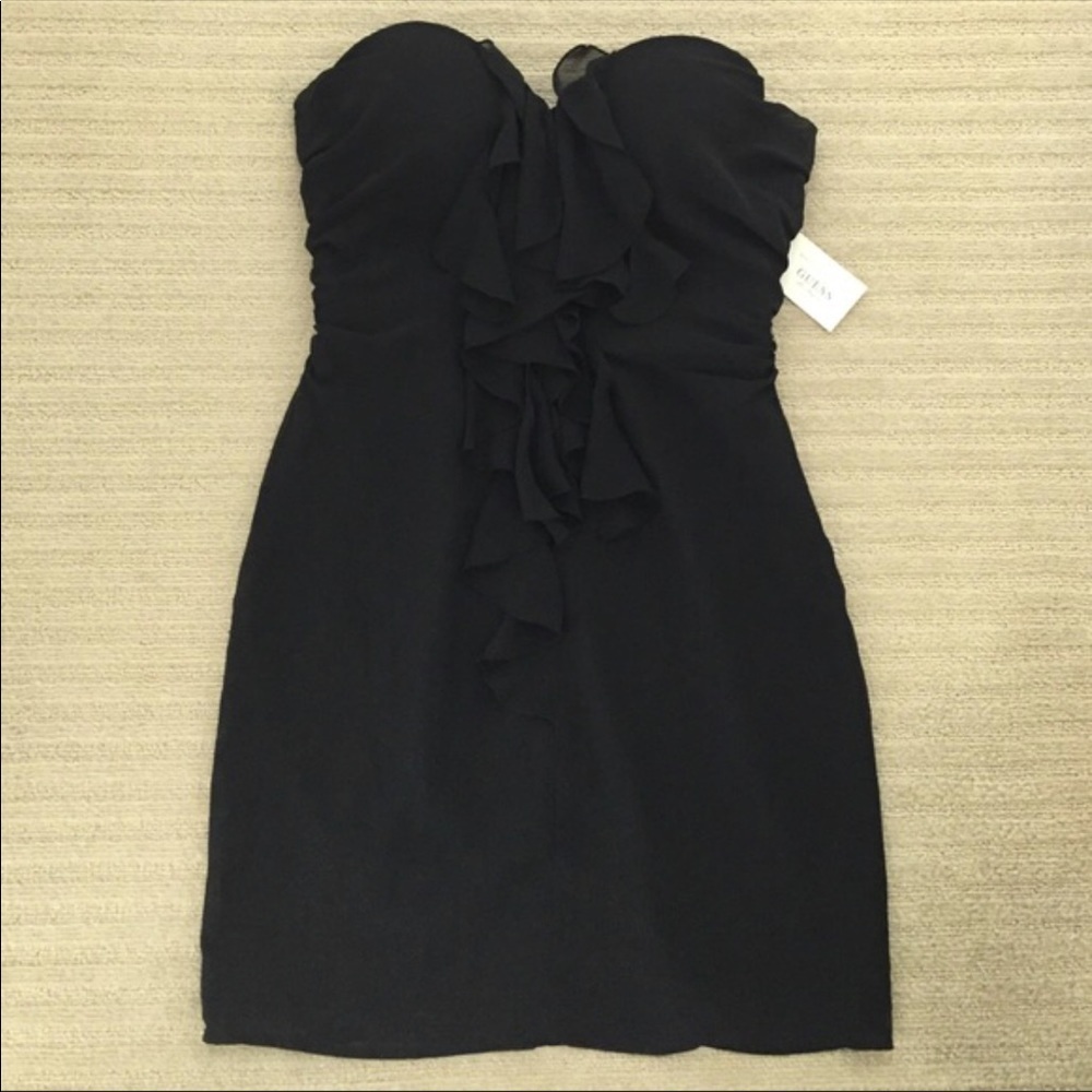 New guess strapless ruffle dress - Picture 5 of 7